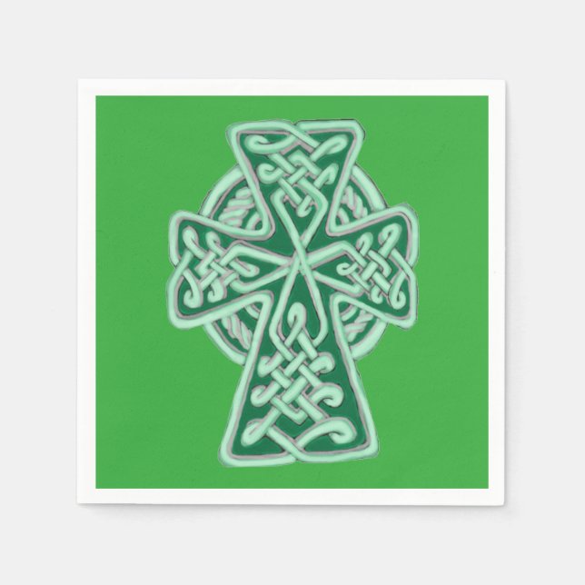 Grönt Celtic Kor Napkins Pappersservett (Framsidan)