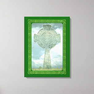 Grönt Celtic Kor och moln Canvastryck