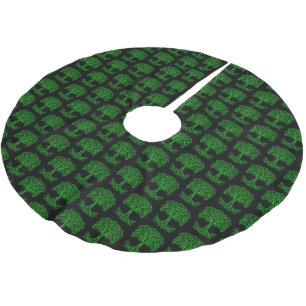 Grönt Celtic Livets träd Julgransmatta Borstad Polyester