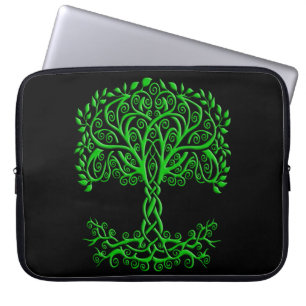 Grönt Celtic Livets träd Laptop Fodral