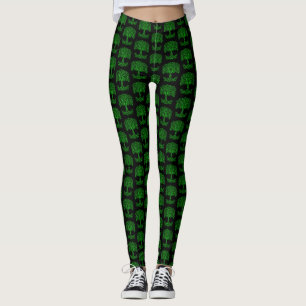 Grönt Celtic Livets träd Leggings