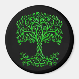 Grönt Celtic Livets träd Magnet