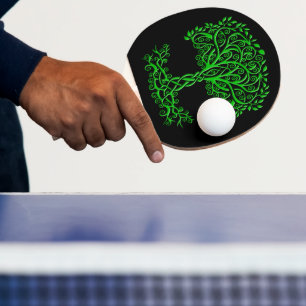 Grönt Celtic Livets träd Pingisracket