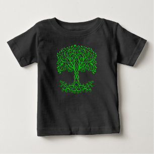 Grönt Celtic Livets träd T Shirt