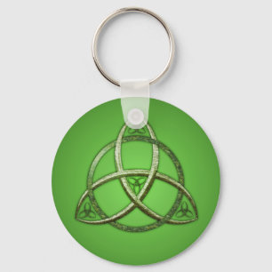 Grönt Celtic Trinity Knot Nyckelring