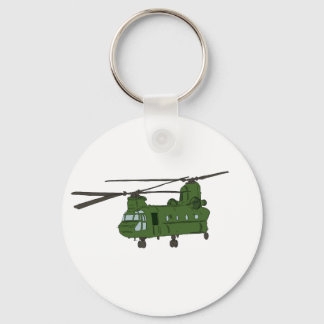 Grönt CH-47 Chinook Militärhelikopter Nyckelring