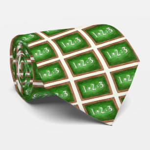 Grönt Chalkboard Slate Math Teacher Gift Tie Slips