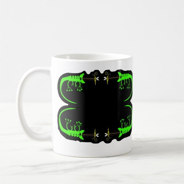 Grönt Chameleon Coffee Mugg (Vänster)