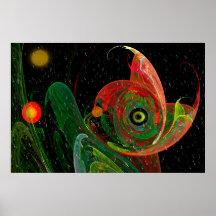 Grönt Chameleon Fractal Art
