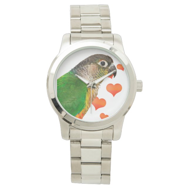 Grönt Check Parrot Bracelet Unisex Watch Armbandsur (Framsida)