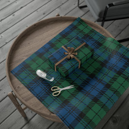 Grönt Check Play Rustic Classic Campbell Tartan Presentpapper