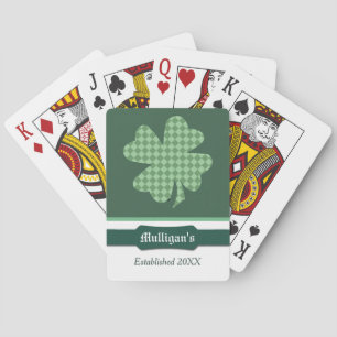 Grönt Checkar för uppspelning av Shamrock-Personli Casinokort