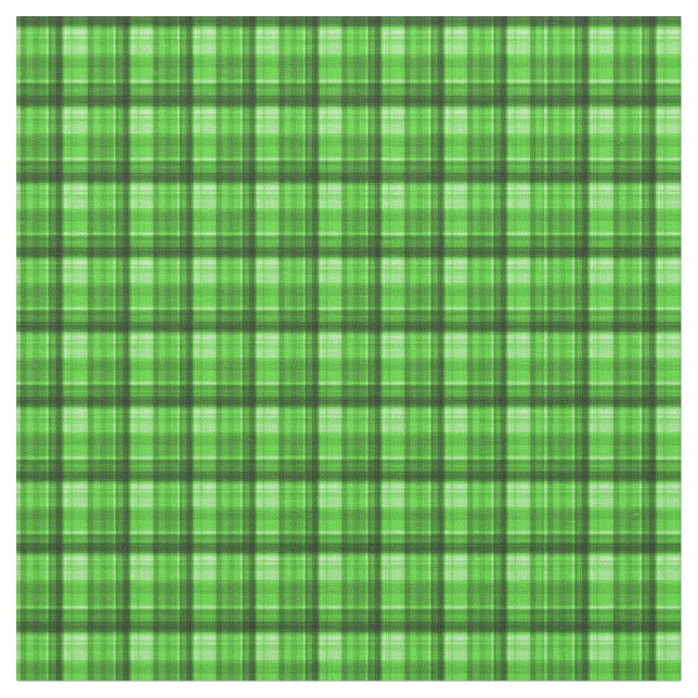 Grönt Checked Tartan Print, Tyg (Närbild)