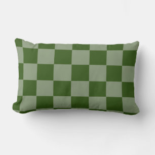 Grönt Checkerss Two Tone Dekorativ kudde HAMbyWG