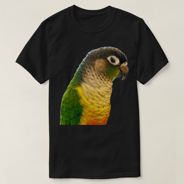 Grönt Cheek Conure 4 T Shirt (Design framsida)