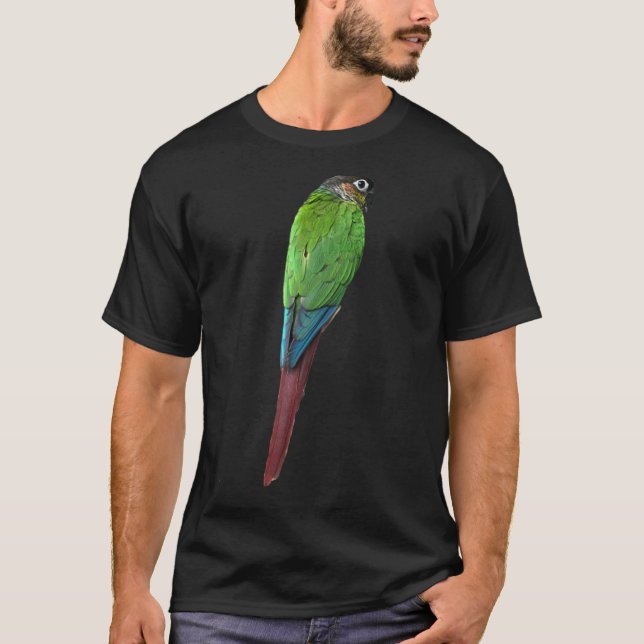 Grönt Cheek Conure Conure Conure Parrot Bird Grönt T Shirt (Framsida)