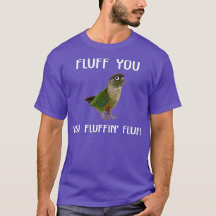 Grönt Cheek Conure Fluff du Conure Parrot Bird T Shirt