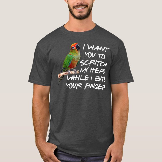 Grönt Cheek Conure Parrot Bird Älskare Conure Gift T Shirt (Framsida)