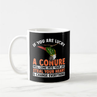 Grönt Cheek Conure Parrot Bird Conure Kaffemugg