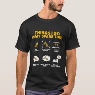 Grönt Cheek Conure Sak jag gör i min lediga tid bi T Shirt