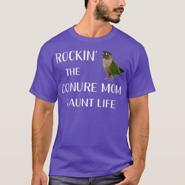 Grönt Cheek Conure Shirt Conure Parrot Bird Mamma T Shirt (Framsida)