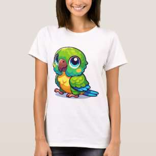 Grönt Cheek Conure T Shirt