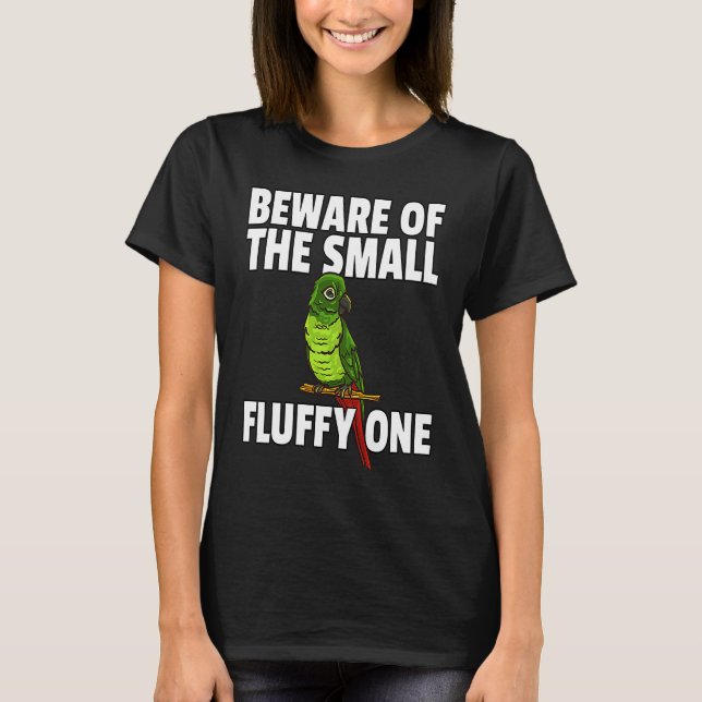 Grönt Cheek Conure T Shirt (Framsida)