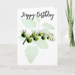 GRÖNT CHERRY TOMATO PHOTO BIRTHDAY-KORT KORT