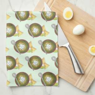 Grönt Chili Chili Chile Verde Cookoff Kökshandduk