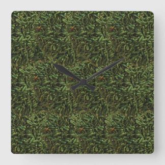 Grönt Chili Pepper Fyrkantig Klocka