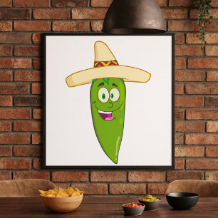 Grönt Chili Pepper Poster