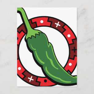 Grönt Chili Red Ring Graphic Image.png Vykort