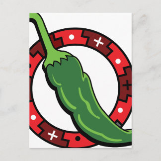 Grönt Chili Red Ring Graphic Image.png Vykort