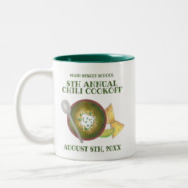 Grönt Chili Verde Chili Cookoff Cook-off Food Två-Tonad Mugg