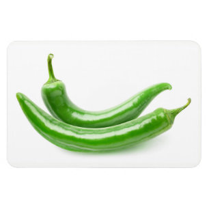 Grönt chilipeppar magnet