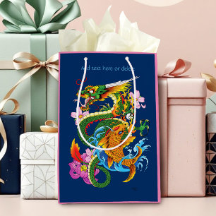 Grönt Chinese Dragon Koi