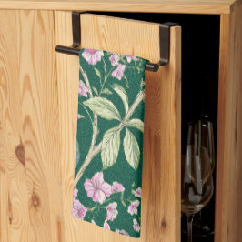 Grönt Chinoiserie blommigt elegant Kökshandduk