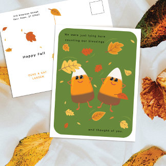 Grönt | Chocolate Candy corn Duo | Thanksgiving Helg Vykort
