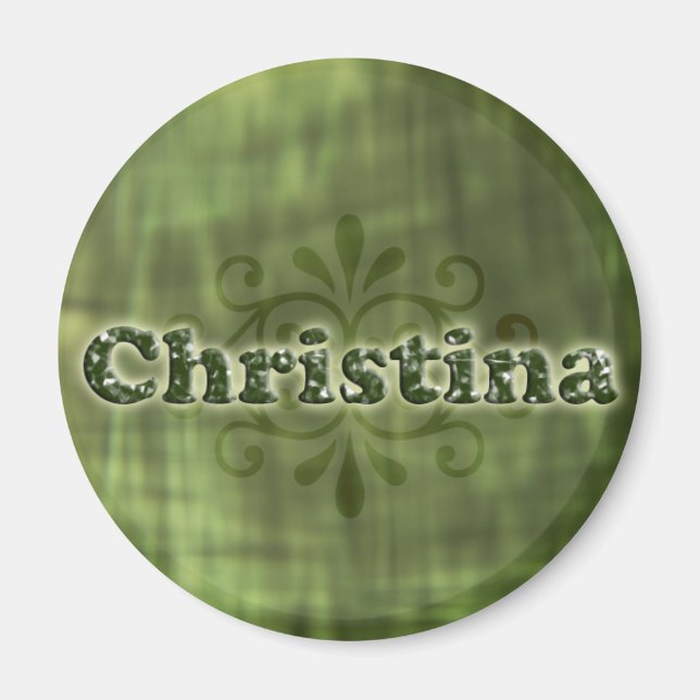 Grönt Christina Magnet (Framsidan)