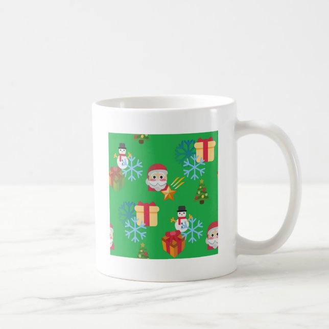 grönt christmas emoji kaffemugg (Höger)