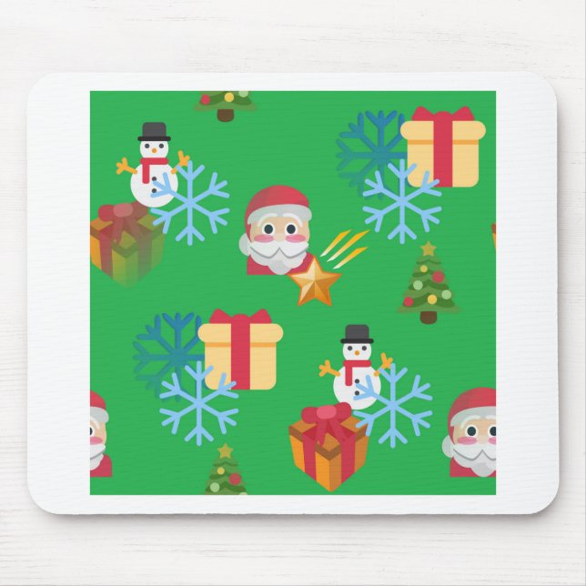 grönt christmas emoji musmatta (Framsidan)