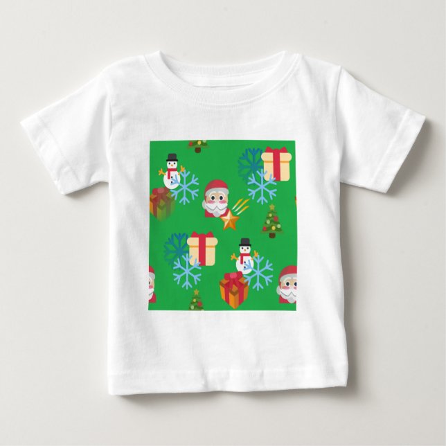 grönt christmas emoji tee (Framsida)