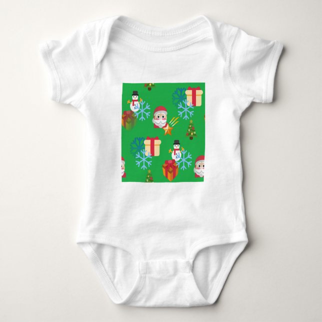 grönt christmas emoji tee (Framsida)