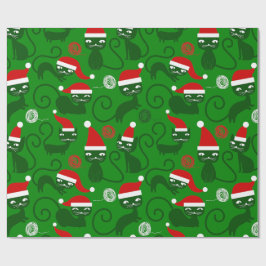 grönt christmas tomkatter presentpapper