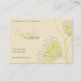 Grönt Chrysanthemum Flowers Elegant Chic Blommigt Visitkort