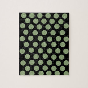 Grönt Circles Jigszawa Puzzle Pussel