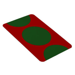 Grönt Circles on Red Magnet