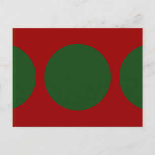 Grönt Circles on Red Vykort