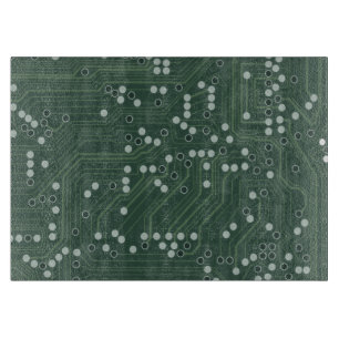 Grönt Circuit Board Background Mönster Art