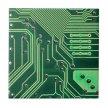 Grönt Circuit Board Mönster
